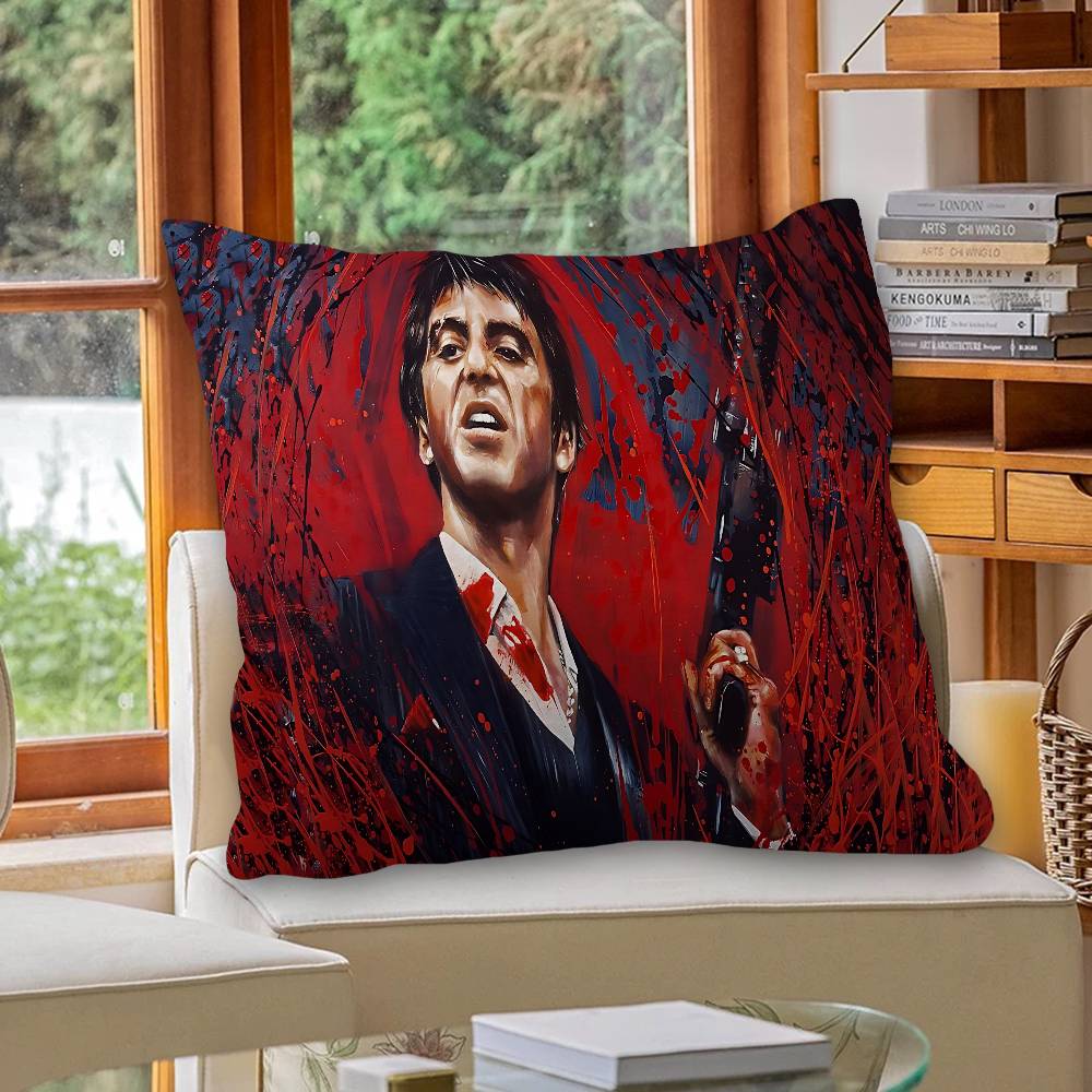 Classics S-Scarface 1983 Film Personalized picture text home decorative pillows Household Gifts 45x45cm