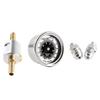 1/8 NPT Fuel Pressure Gauge Kit For Honda For Acura For Mitsubishi For Eclipse Filled Polished Case 0-160 Psi Adaptor Kit