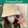 Warm Chic Lamb Wool Bucket Hat For Winter Women Stylish Cozy Fuzzy Cute Hat Fisherman