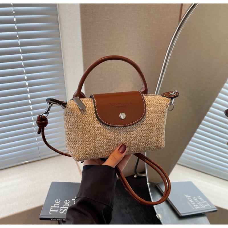 

Плетеная соломенная сумка ручной работы, женская летняя новинка, нишевая сумка-мессенджер, портативная пляжная сумка для отпуска на море хаки