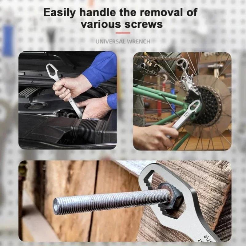 1pcs Headed Multifunctional Universal Wrench Universal Wrench Self Tightening Drooping Wrench Repair Tool for Household Mainten