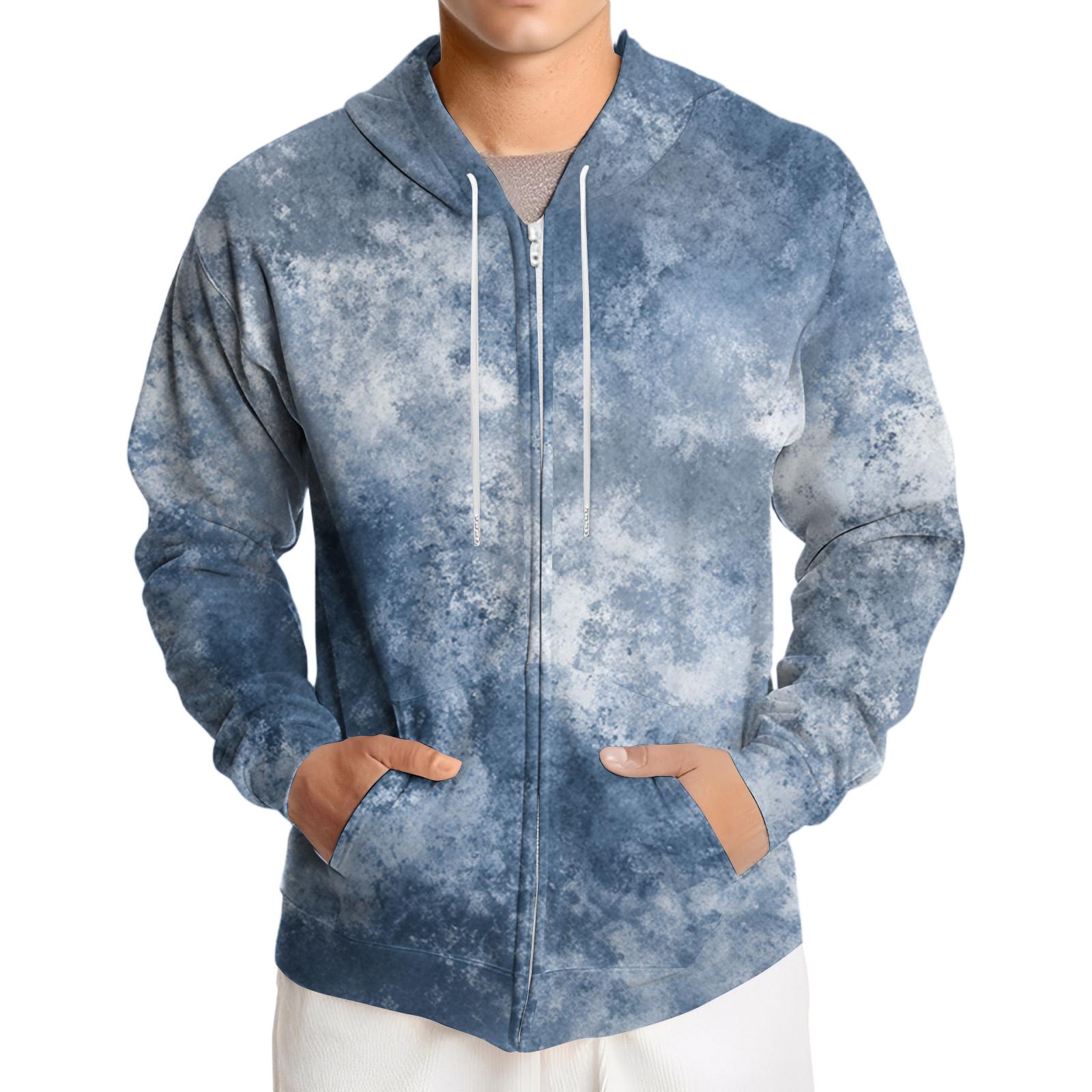 

Men s Loose-fitting Casual Hooded Drawstring Jacket L