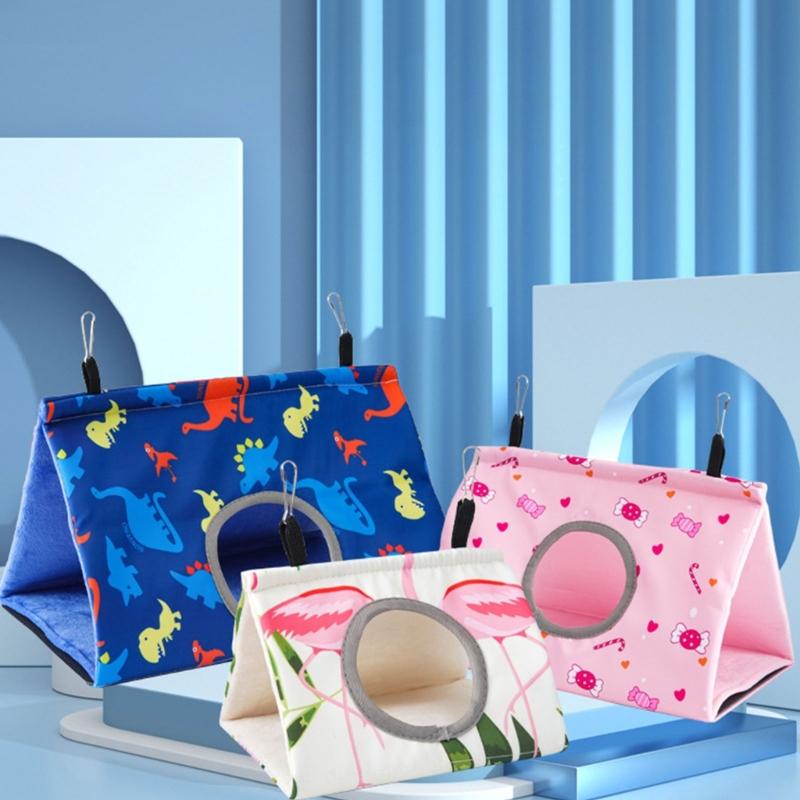 Winter Warm Birds Nest House Parrot Hanging Hammock Plush Bed Parakeets Cage