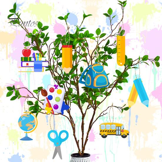 18ks Zpátky do školy Ozdoby Dřevěný závěsný prapor pravítko Kniha Autobus Batoh Tvar Závěsný Dekor Party Dekorace Potřeby