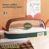 Creative Oxford Cloth Pencil Case With Transparent Color Block For Students And Office Use