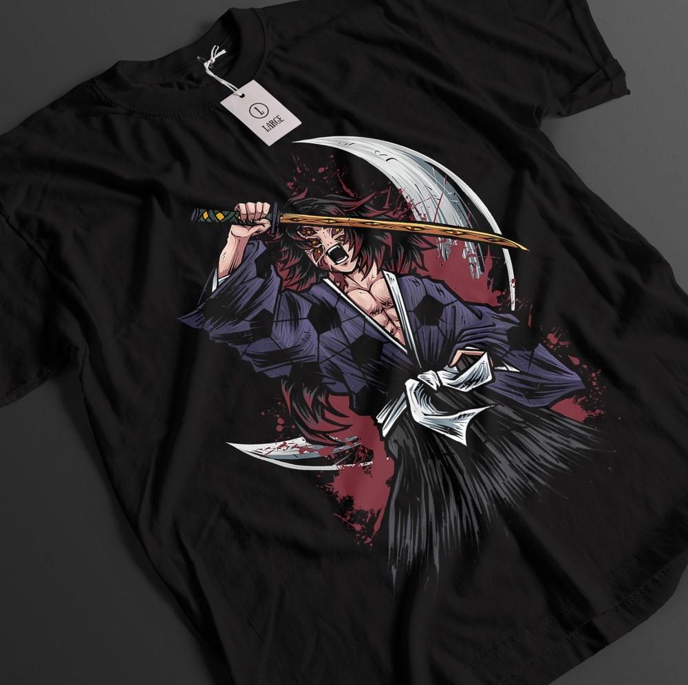 Demon Slayer Shirt Kokushibo Upper Moon 1 T-Shirt Tanjiro KNY Anime Muzan Tee