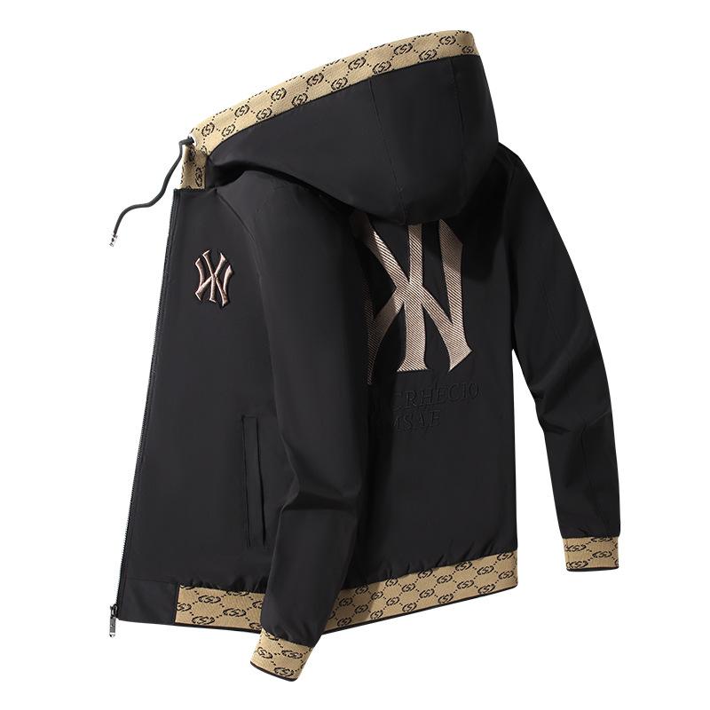 

Новая легкая роскошная модная куртка с капюшоном для тяжелой промышленности с вышивкой для мужчин 5XL