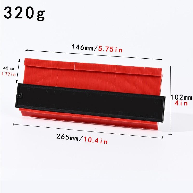 Multi-style Contour Gauge: Irregular Ruler, Lockable Arc Profiler, Widened Measuring Gauge