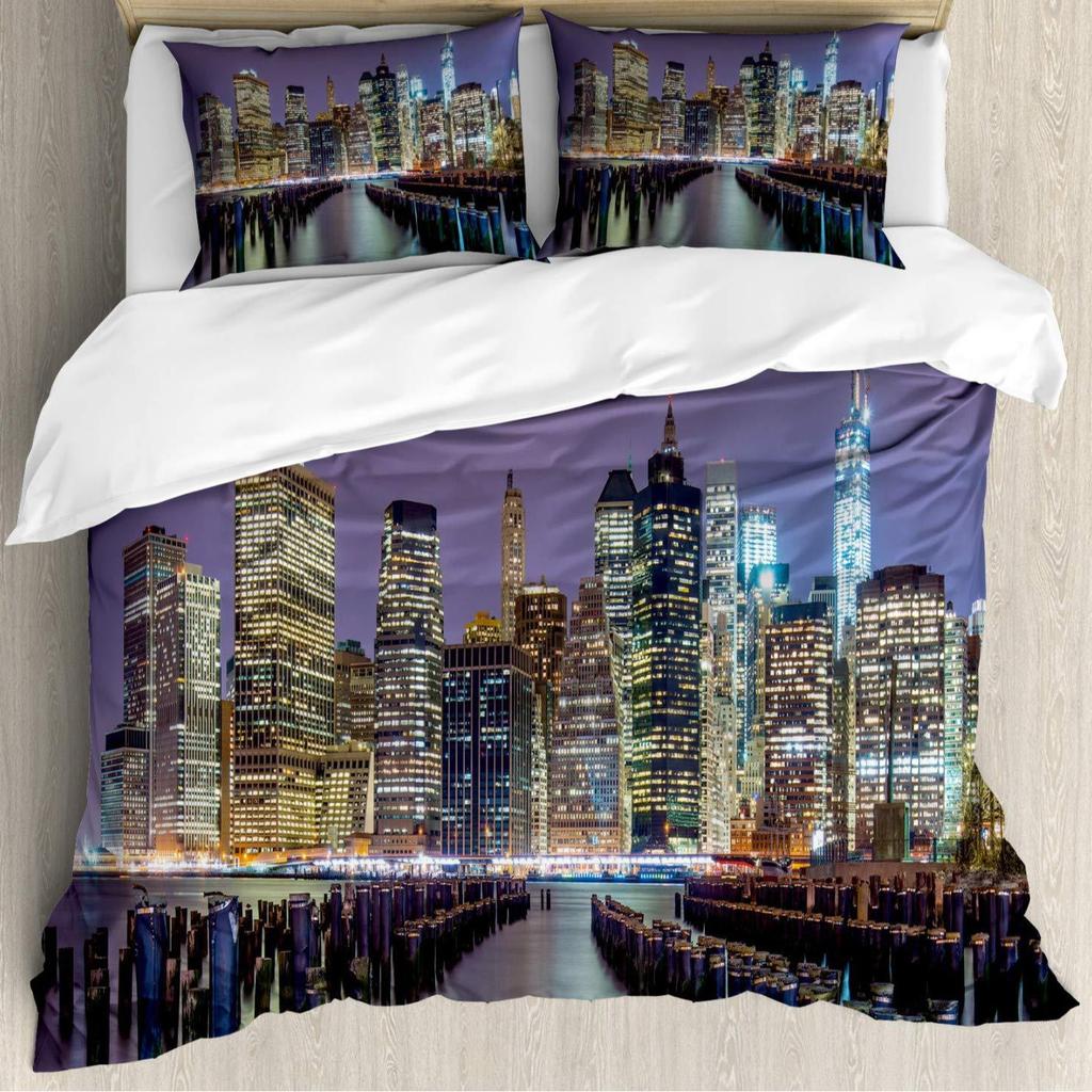 Female Pop Art Three-Piece Quilt Cover Digital Printing Bedding Set Bed Cover