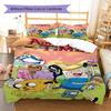 Adventure Time Pattern Bedding,Quilt Set Quilt Cover Pillowcase Home Decoration Birthday Gift (1 * duvet cover + 2 * pillowcase, without core)