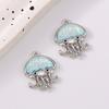 5pcs Cute Crystal Jellyfish Pendant Charms for Jewelry Making Necklace Earrings Bracelet DIY Handmade Accessories