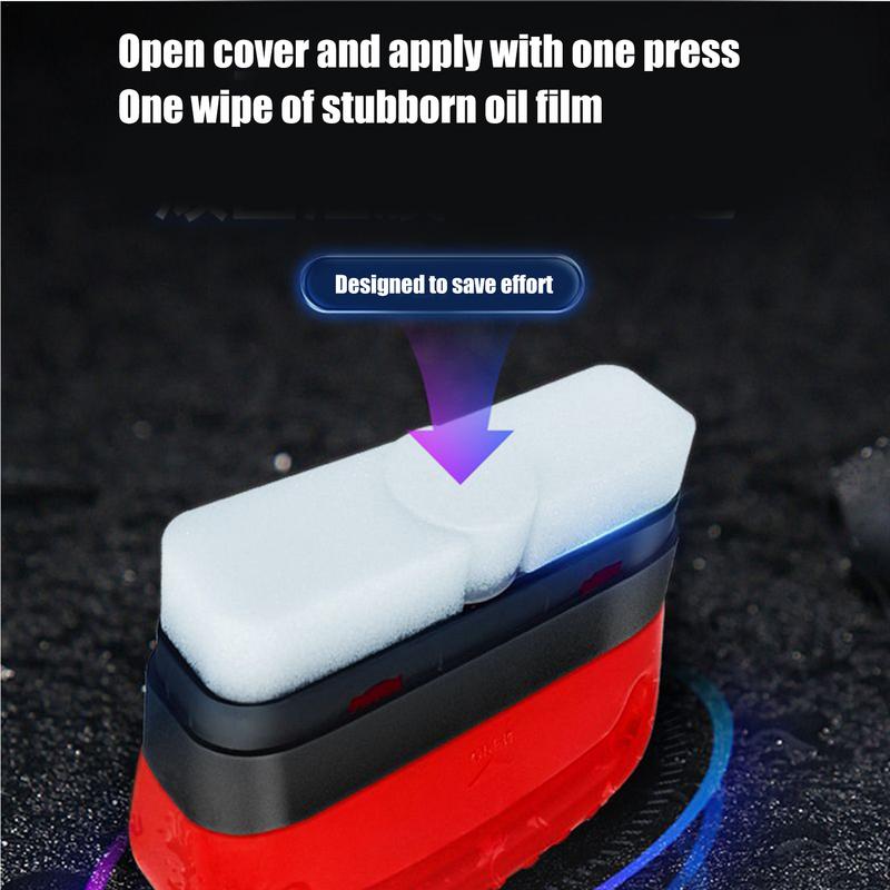 Automotive Glass Oil Film Cleaner 120ml Car Windshield Glass Oil Film Remover Window Oil Film Cleaner Brush Car Wash Supplies