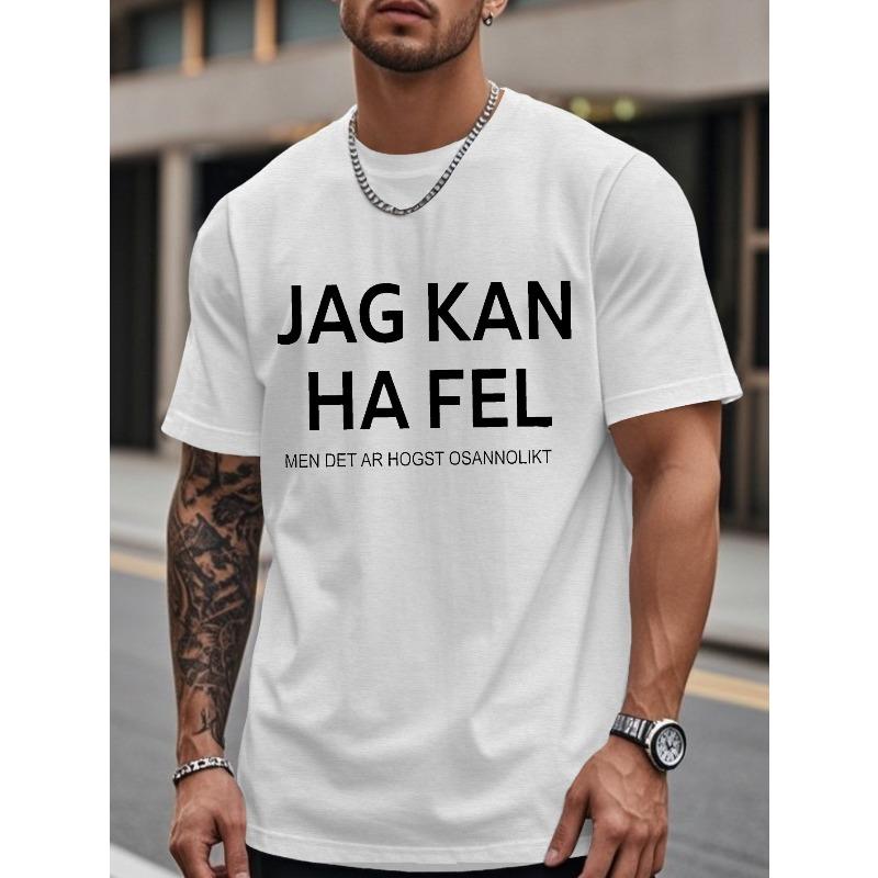 

Humorous Short-Sleeved Summer T-Shirt for Men ,Cool, Casual, and Fashionable,Suitable for Outdoor Activities S белый