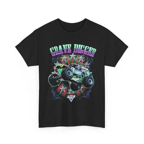Vintage Grave Digger Monster Jam Graphic Tee Cotton T-Shirt 2XL