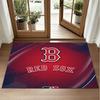 Boston Red Sox Design Crystal Velvet Rug Soft Decorative Mat for Bedroom Entrance