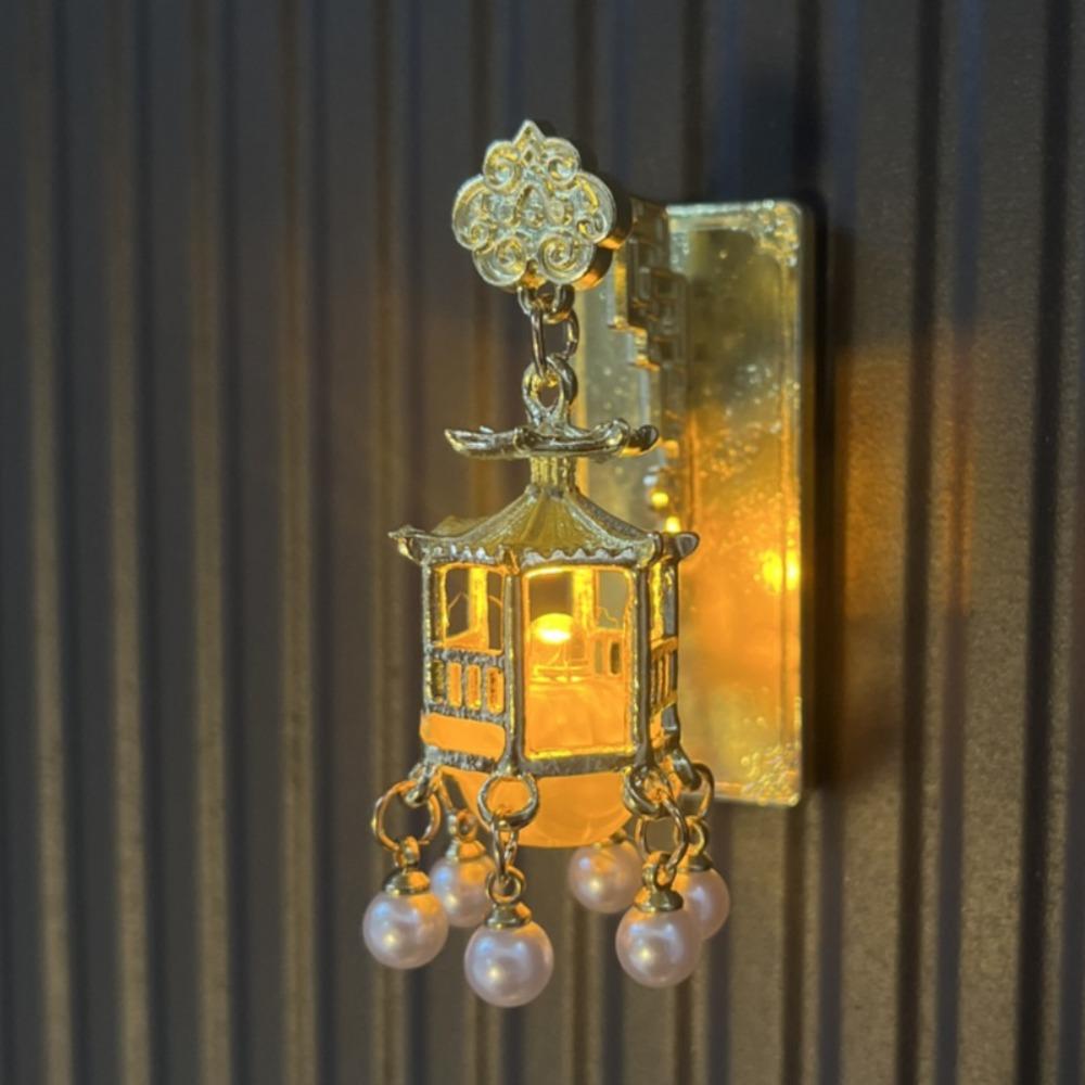Retro Chinese Architecture Fridge Magnet Openwork Design Locker Cabinet Decoration Magnets  Friend