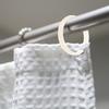 12pcs Shower Curtain Hooks Plastic Round Rings 50Mm Inner Diameter For Bathroom Drapes Window Rod White Curtain Accessories