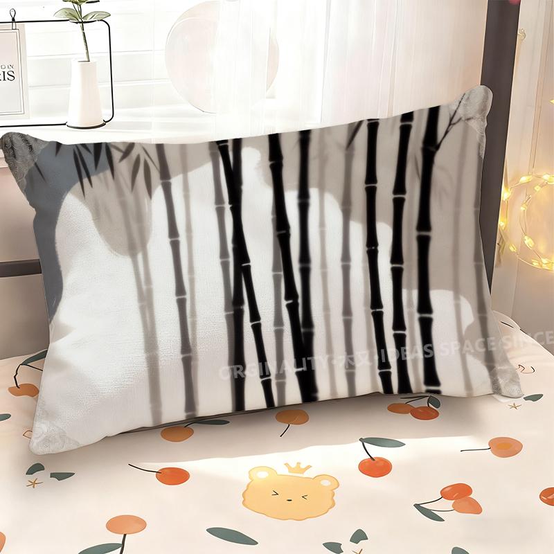 Bamboo Pattern Decorative Pillowcase Suitable For Sofa Bedroom Car Pillow Cover Cushion Rectangular Back Cushion