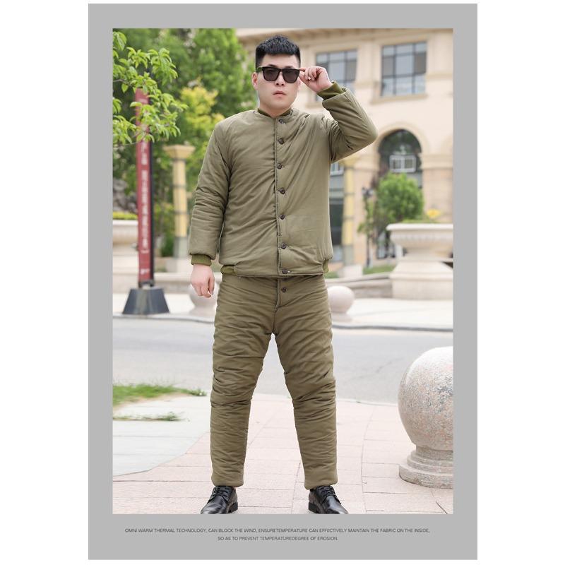 Labor protection padded pants army green civil disaster relief padded jacket winter thickened workers labor protection padded pants