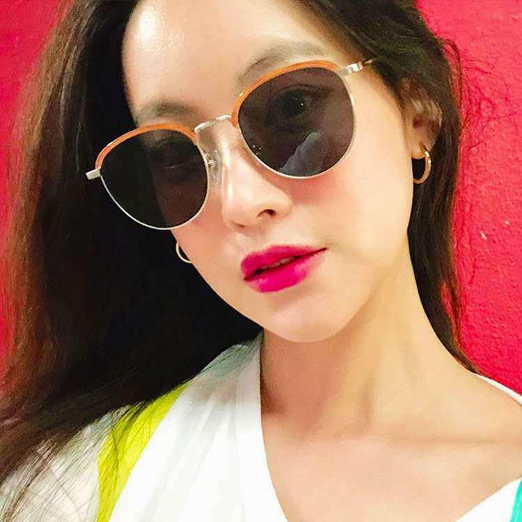 Korean Retro Half-Frame Round Sunglasses for Men & Women