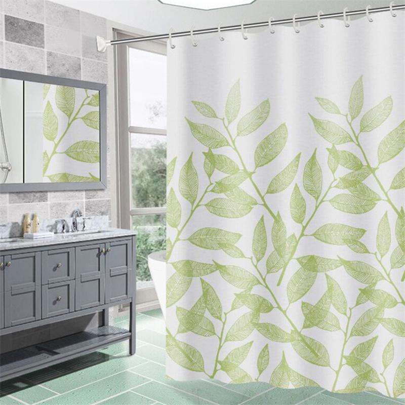 

Простая натуральная ветка полиэстеровая занавеска для душа утолщенная водонепроницаемая устойчивая к плесени ванная перегородка универсальная занавеска 100*200cm