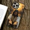 Custodia per Telefono Gesù Cristo Per iPhone 17,16,15,14,13,12,11 Plus,Pro Max,XS,Interno Placcato Argento Colorato