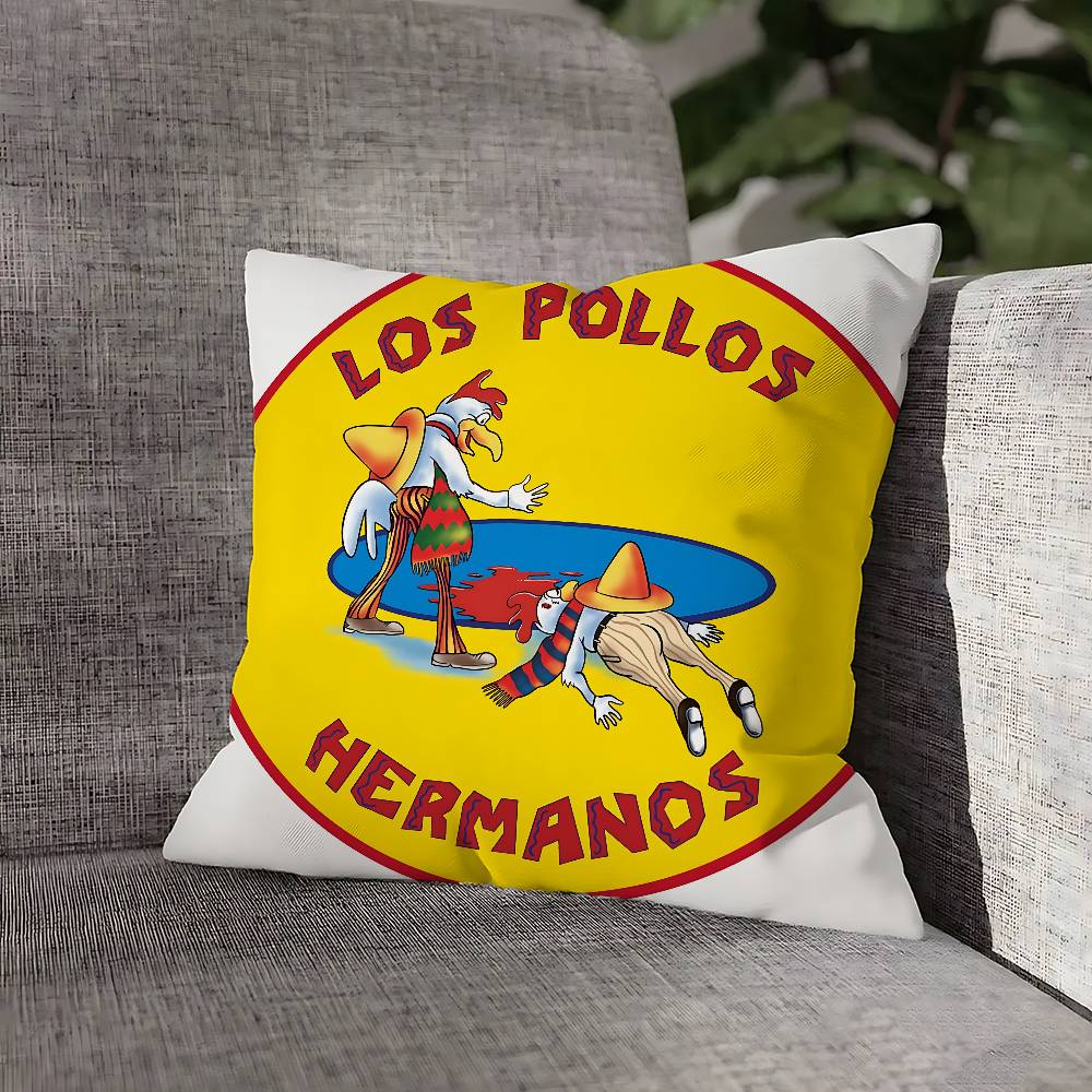 L-Los P-Pollos Hermanos Pillow Case For Sofa Decor Car Office Room Printing Cushion Cover Decorations and Protector