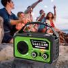 16000mAh AM/FM/WB NOAA Radio Emergency Weather Radio Hand Crank/Solar Charging Survival Radio with LED Flashlight for Outdoor