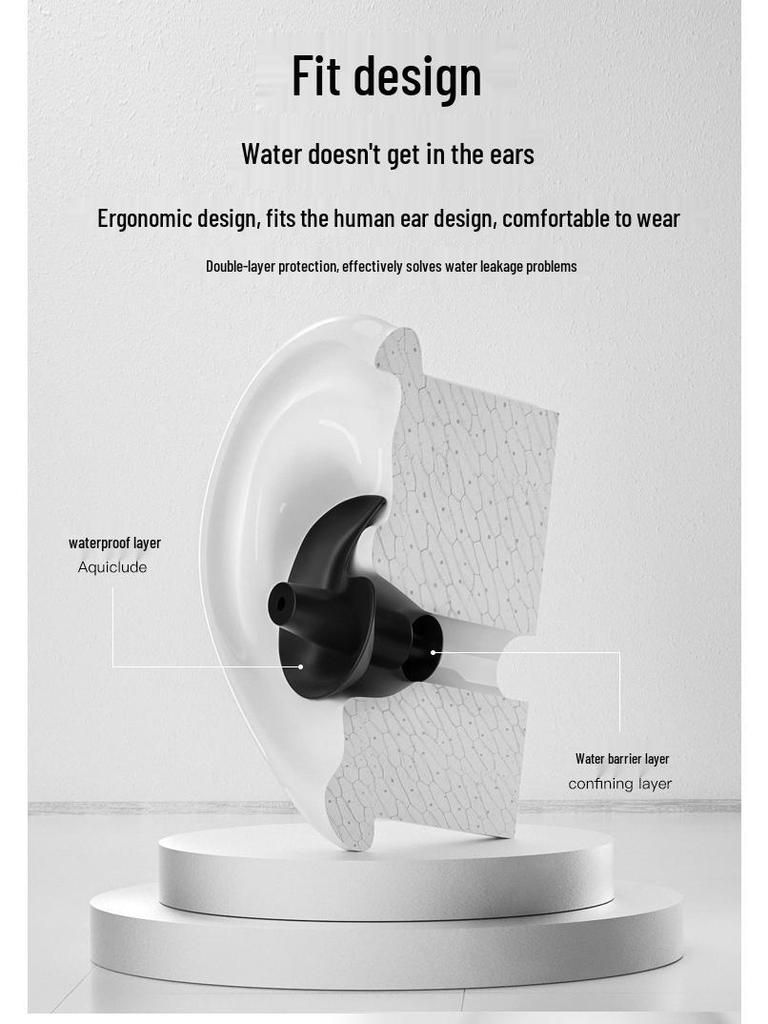 Silicone Waterproof Swimming and Diving Earplugs with Box - Adult Spiral Design