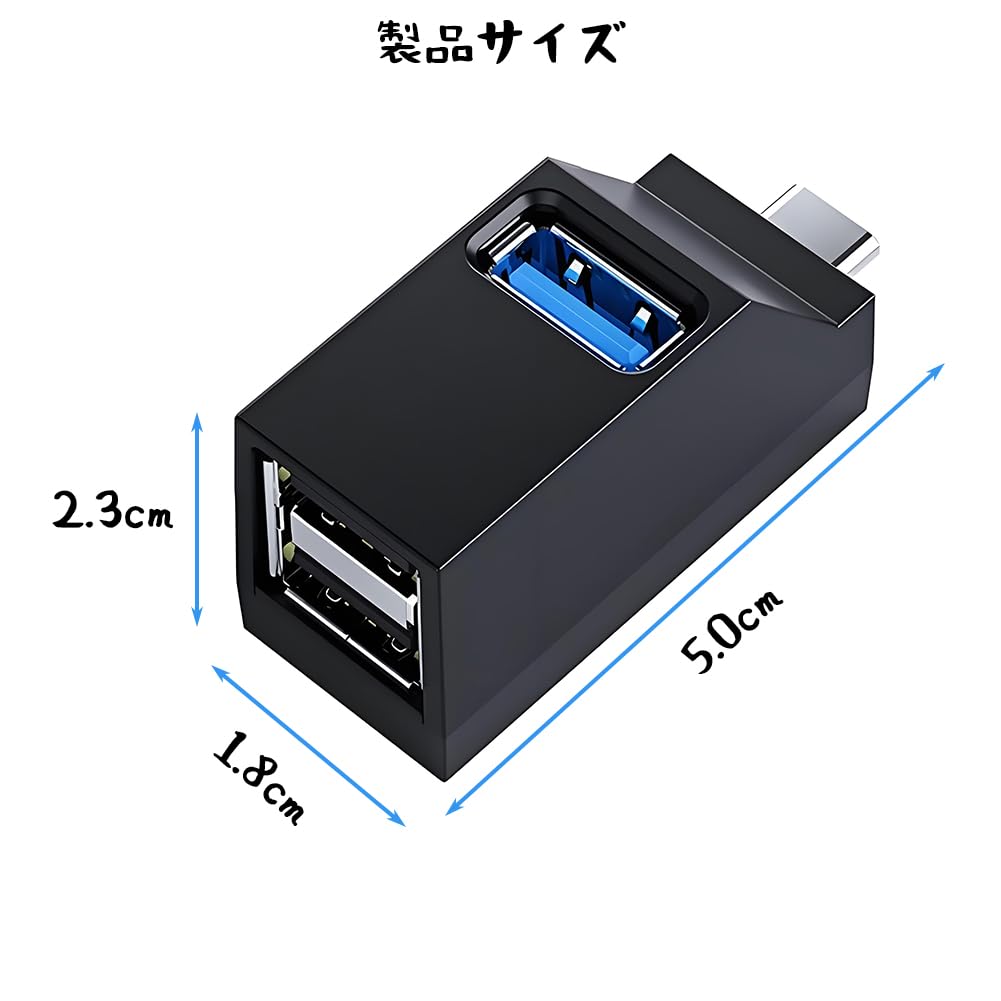 TUDOUZZZ USB Type C USB USB Combo Compatible with USB Flash USB and 1 Hub Hub, 3-Port 3.0 + 2.0 Hub, Ultra-Small, Lightweight, High-Speed Transfer,