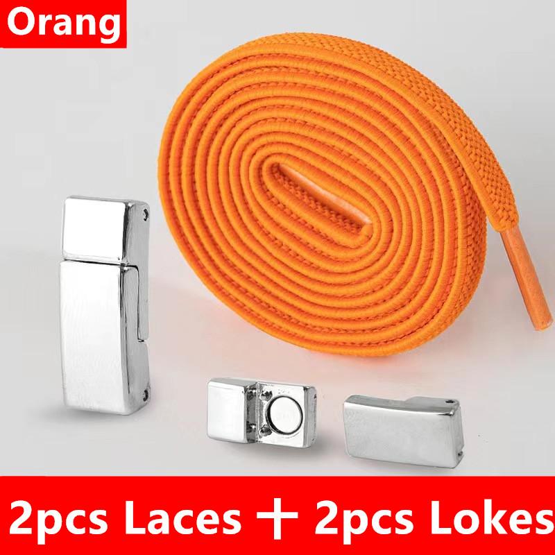 1Pair No Tie Shoe Laces Magnetic Buckle Cordones Elasticos Zapatillas Ties Elastic Laces Sneaker Kids Adult Shoelace For Shoes