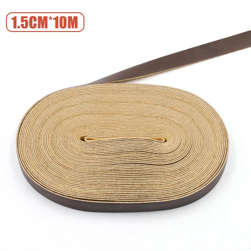 10 Meter 1.5/2cm Wide Durable Sturdy PU Leather Crafts Straps Strips For Leathercrafts Accessory Belt Handle Crafts Making