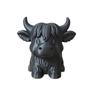Highland Cow Organizer Cup, Cute Cow Desk Pen Holder & Makeup Brush Organizer Holder, Boho Farmhouse Vanity Q-Tip Storage, Gift for Cow Lovers