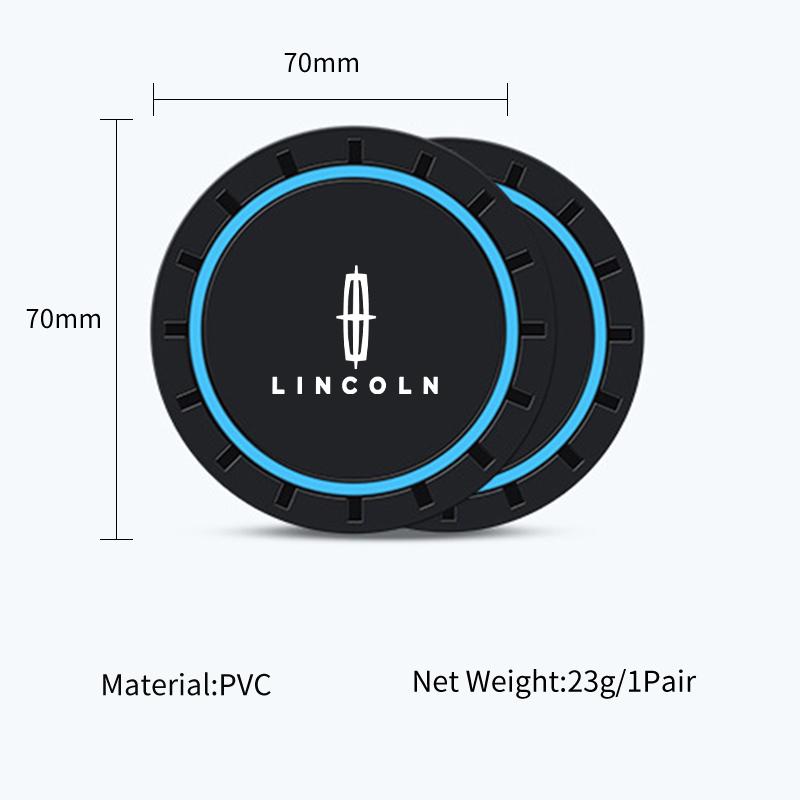 Car Cup Holder Silicone Coaster Anti-slip Water Cup Drink Mat For Lincoln MKZ MKX Aviator Navigator Continental Corsair MKC MKT 6tsde