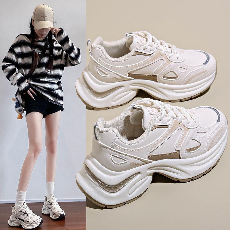 2025 summer new Korean version breathable dad shoes women ins student casual shoes women's platform running shoes women HB312