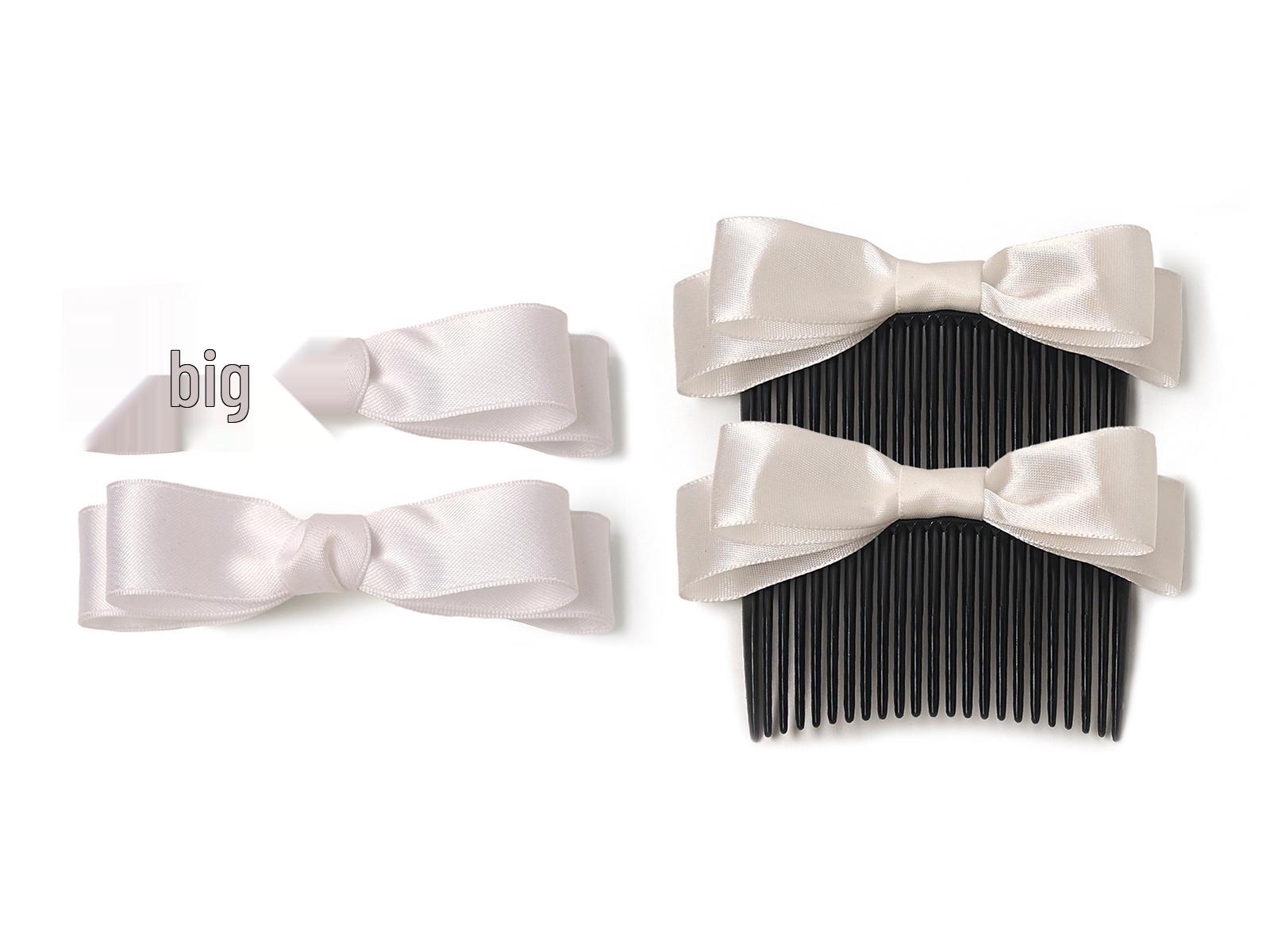 

Solid Color Bow Hair Clip: Japanese & Korean Style Bangs Comb белый