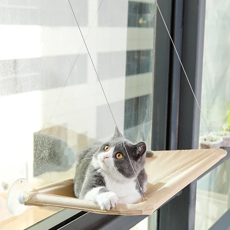 Cat Hammock Window Hanger Cat Hammock Washable Detachable Pet Bed Suction Shelf Bag Beds Seat For Cat Sleeping Pet Supplies