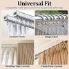 140 PCS Metal Curtain Hooks for Drapes, 1.2 in Rustproof Drapery P for Pinch Pleat Curtain, S-Shaped Pin-On Hook for Window, Door, Shower, RV Curta