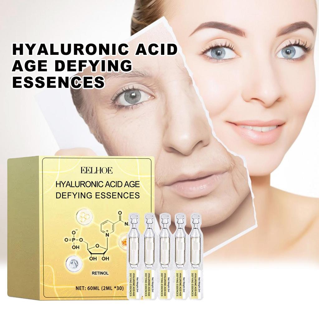 EELHOE hyaluronic acid firming essence, moisturizing, firming, lifting, improving skin texture, daily skin rejuvenation care 1set