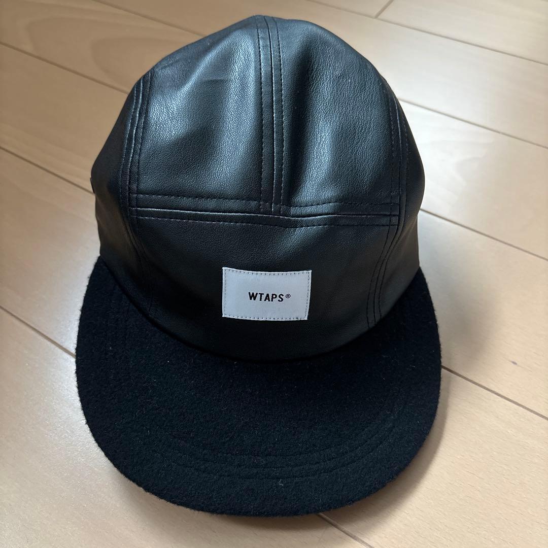 Used WTAPS leather cap black