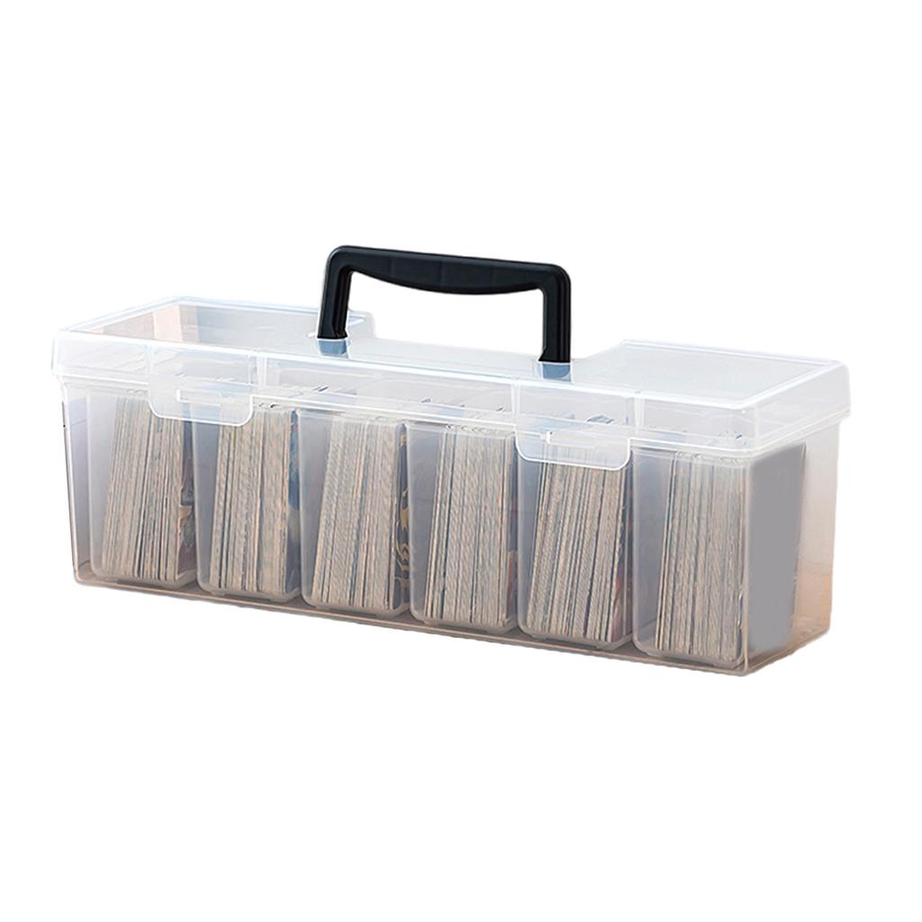Klare Trading Card Aufbewahrungsbox Spielkartenetui Organizer mit separater Box Acryl Sportkarten Behälter Deckbox