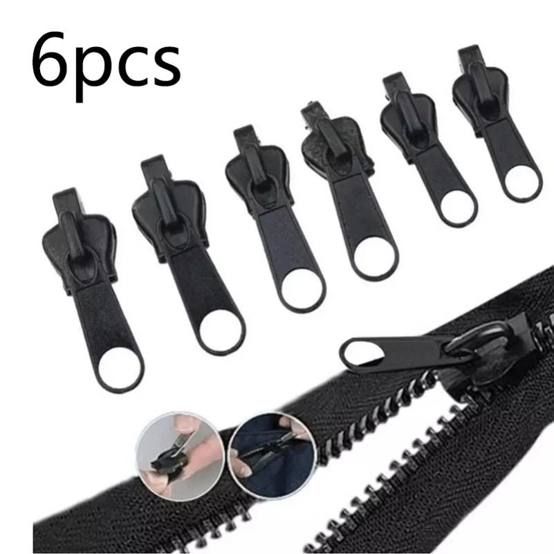 6pcs Instant Zipper Universal Instant Fix Zipper Repair Kit Replacement Zip Slider Teeth Rescue New Design for DIY Sew