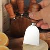 Acacia Wood Cheese Knife Set: Stainless Steel Knife, Fork, and Spatula with Storage Base