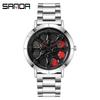Sanda Meilleure Vente 1088 Montre pour Adolescent: Personnalisé, Cadran Rotatif 3D, Tendance, Quartz Étanche.