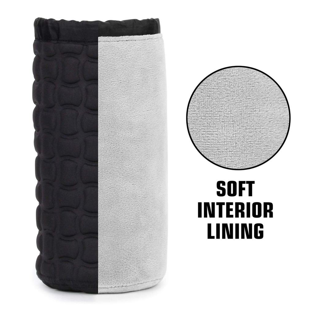 USA GEAR Velké pouzdro na čočky s luxusním polstrovaným neoprenem, stahovací šňůrkou, vyztuženým páskem a kapsou na zip pro uložení čoček FlexARMOR-X