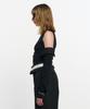 Kimjisu Detachable Sleeve One Shoulder Top _ Black
