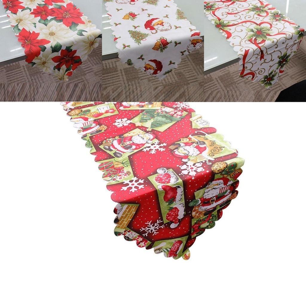 Versatile Red And White Santa Claus Table Runner Ideal For Holiday Celebrations 14x71 Inch