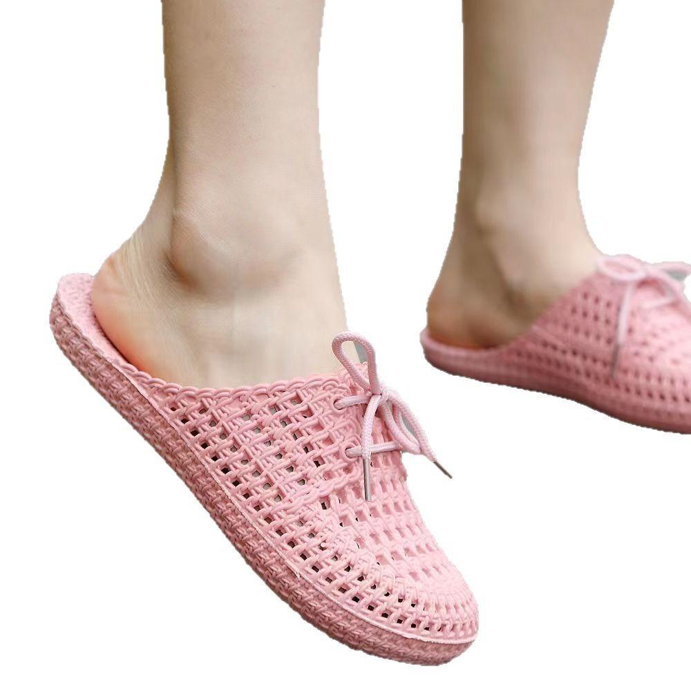 Summer cool slippers women's bag head hollow hole shoes women wear fashionable soft-soled non-slip student slippers