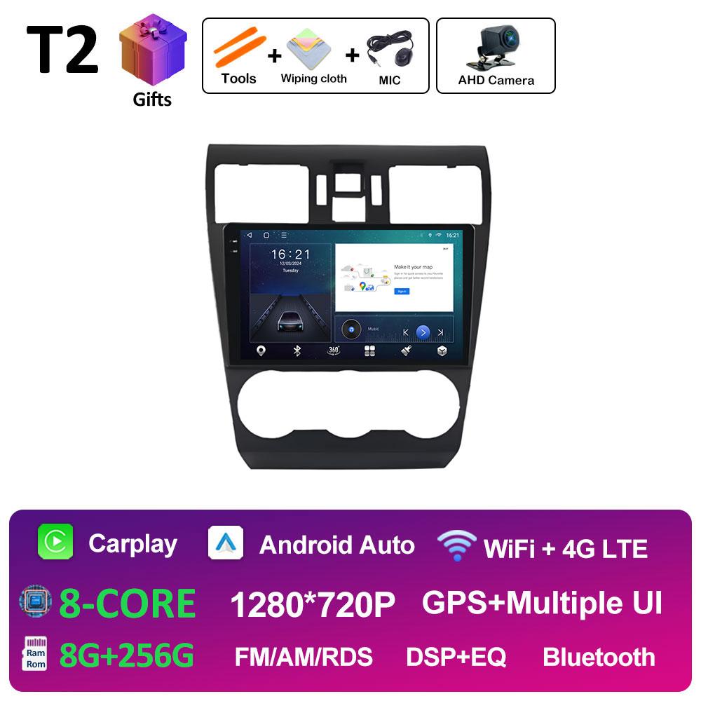 For Subaru Forester 4 SJ XV WRX 2012 2013 2014 2015 Android 14 Car Multimedia Video Radio Player DSP Stereo GPS Navigation WIFI