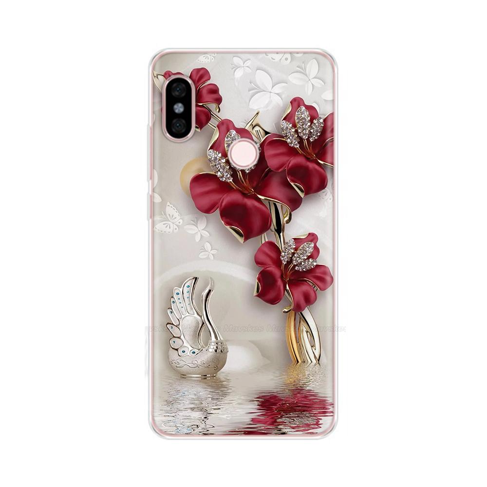 For Redmi Note 5 Note5 Pro Protective Shell Soft Silicone Phone Case Cartoon Painted Back Cover For Redmi Note 5 6 Pro Fundas